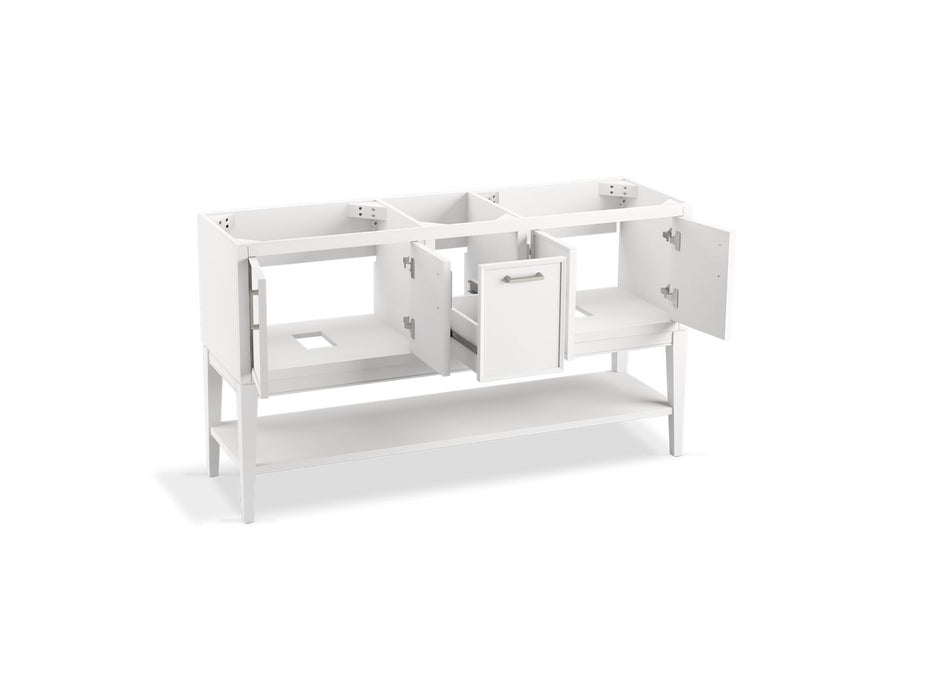 KOHLER K-33581-ASB Winnow 60" bathroom vanity cabinet with sinks and quartz top