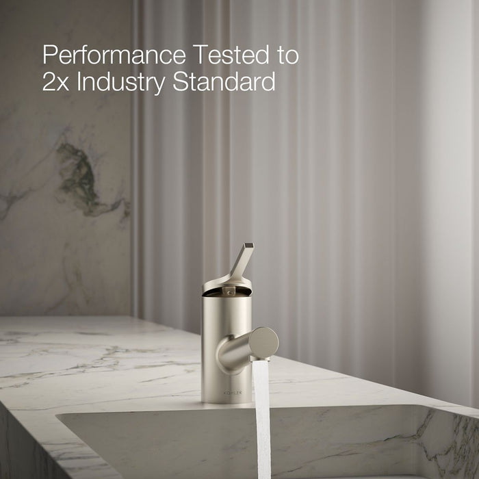 KOHLER K-33590-4N Elate Single-handle bathroom sink faucet, 0.5 gpm, vibrant brushed nickel - view 2