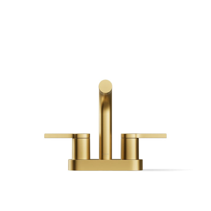 KOHLER K-33591-4 Elate Centerset bathroom sink faucet, 1.2 gpm, vibrant brushed moderne brass - view 5