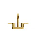 KOHLER K-33591-4 Elate Centerset bathroom sink faucet, 1.2 gpm, vibrant brushed moderne brass - view 5