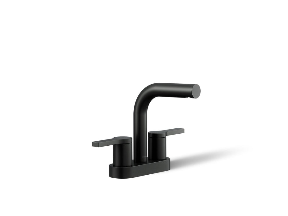 KOHLER K-33591-4K Elate Centerset bathroom sink faucet, 1.0 gpm, matte black