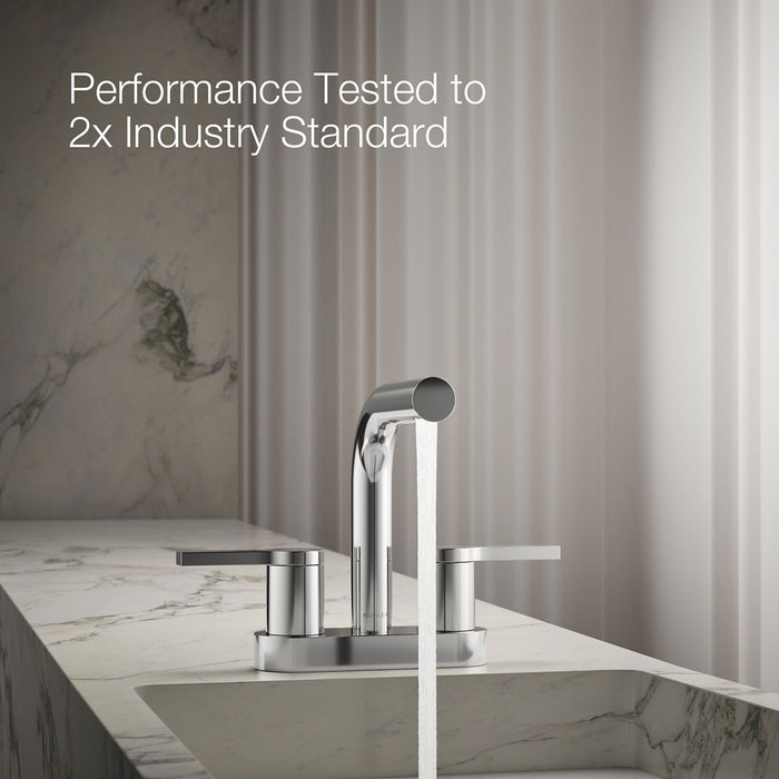 KOHLER K-33591-4N Elate Centerset bathroom sink faucet, 0.5 gpm, polished chrome - view 2