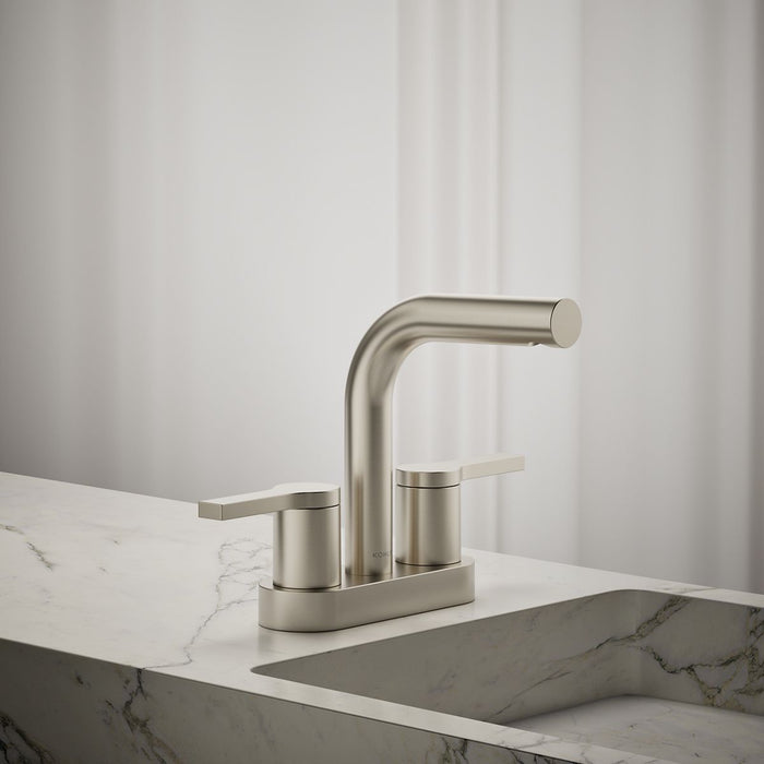 KOHLER K-33591-4N Elate Centerset bathroom sink faucet, 0.5 gpm, vibrant brushed nickel - view 3