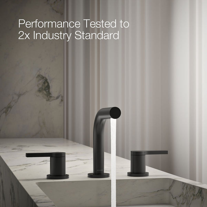 KOHLER K-33592-4 Elate Widespread bathroom sink faucet, 1.2 gpm, matte black - view 2