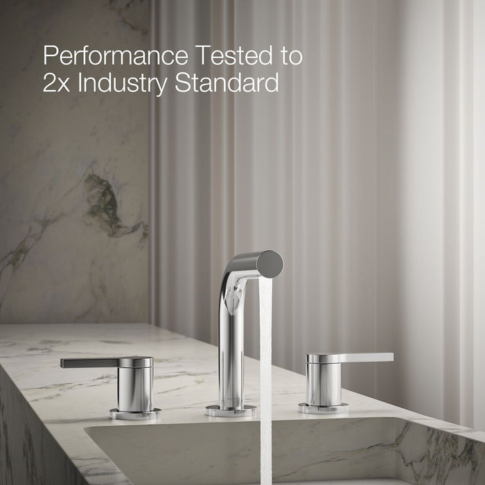 KOHLER K-33592-4 Elate Widespread bathroom sink faucet, 1.2 gpm, polished chrome - view 2