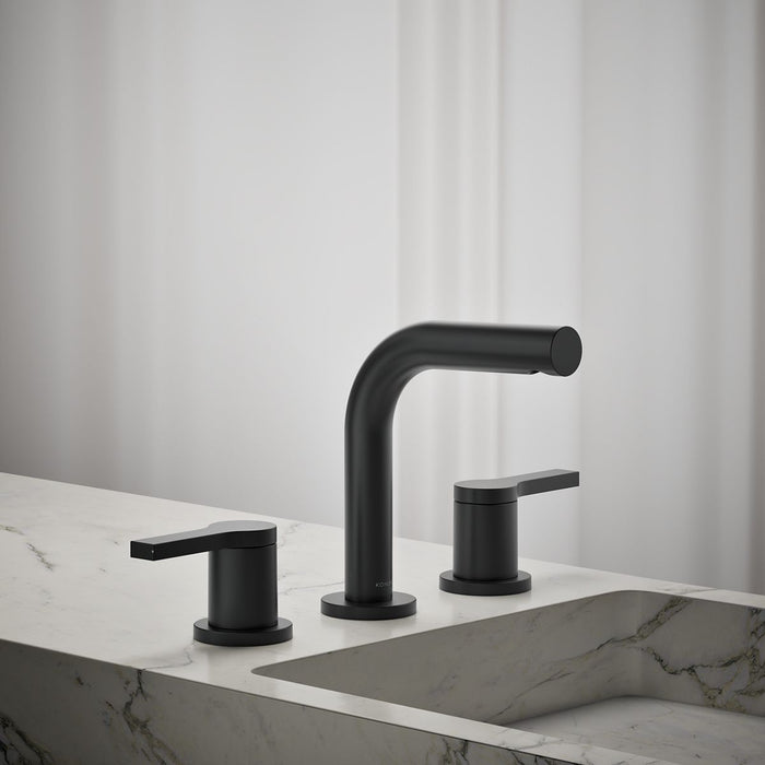 KOHLER K-33592-4K Elate Widespread bathroom sink faucet, 1.0 gpm, matte black - view 3