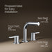 KOHLER K-33592-4N Elate Widespread bathroom sink faucet, 0.5 gpm, polished chrome - view 4