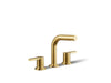 KOHLER K-33592-4N Elate Widespread bathroom sink faucet, 0.5 gpm, vibrant brushed moderne brass
