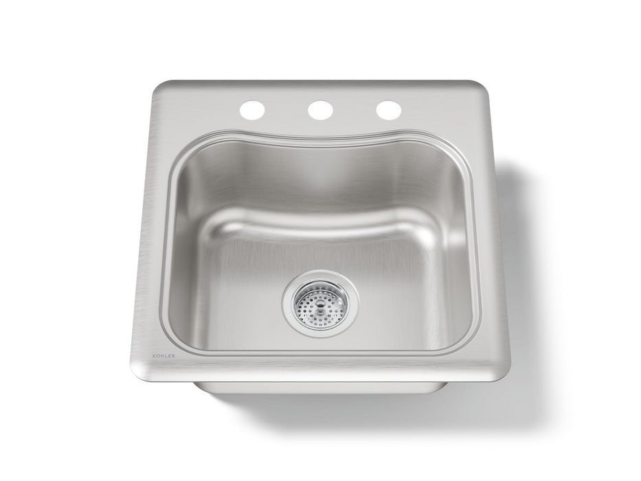 KOHLER K-3363-3 Staccato 20" top-mount single-bowl bar sink