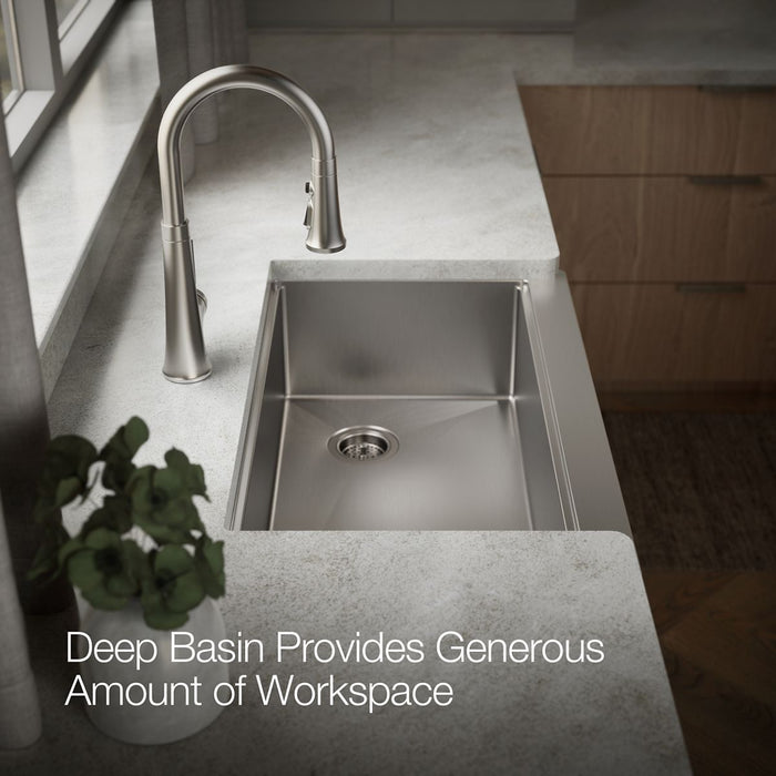 KOHLER K-33656-PC Strive 32-1/2" undermount single-bowl farmhouse workstation kitchen sink