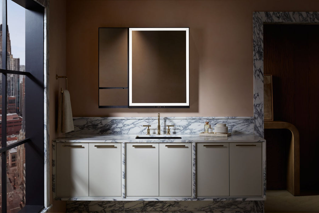 KOHLER K-33690-L Collage 24" x 32" lighted framed medicine cabinet, left-hinged, not applicable - view 5