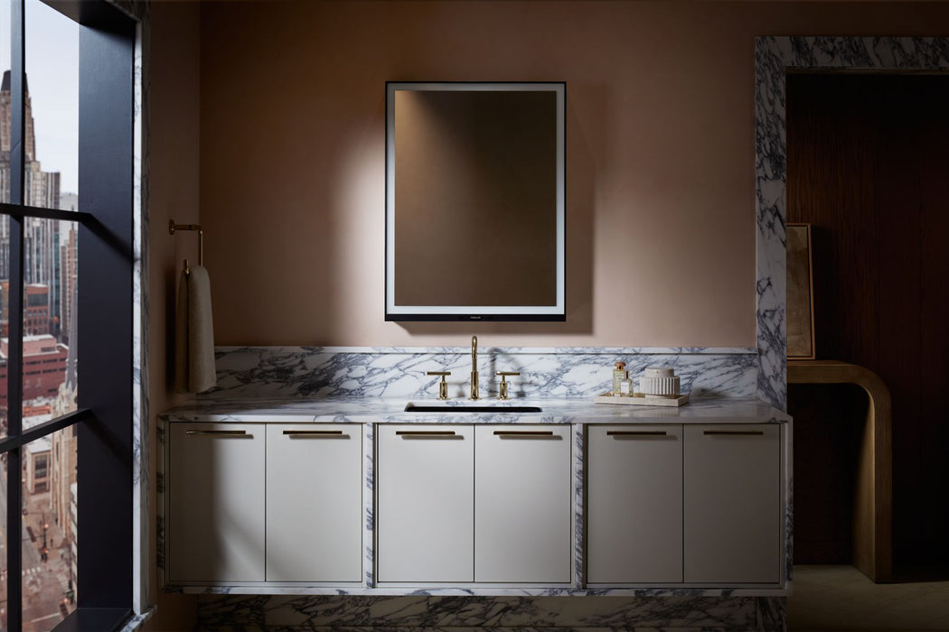 KOHLER K-33690-R Collage 24" x 32" lighted framed medicine cabinet, right-hinged, not applicable - view 2