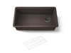 KOHLER K-33710 Billings 32-1/2" undermount single-bowl kitchen sink, matte brown
