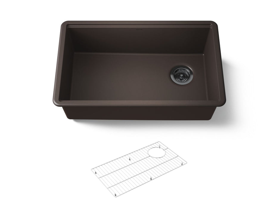 KOHLER K-33712 Billings 29" undermount single-bowl kitchen sink, matte brown