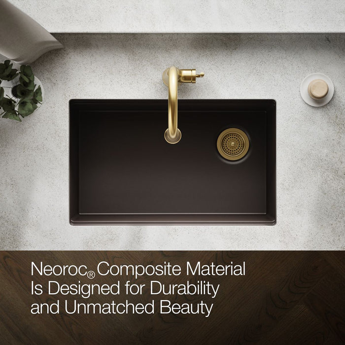 KOHLER K-33712 Billings 29" undermount single-bowl kitchen sink, matte brown - view 4