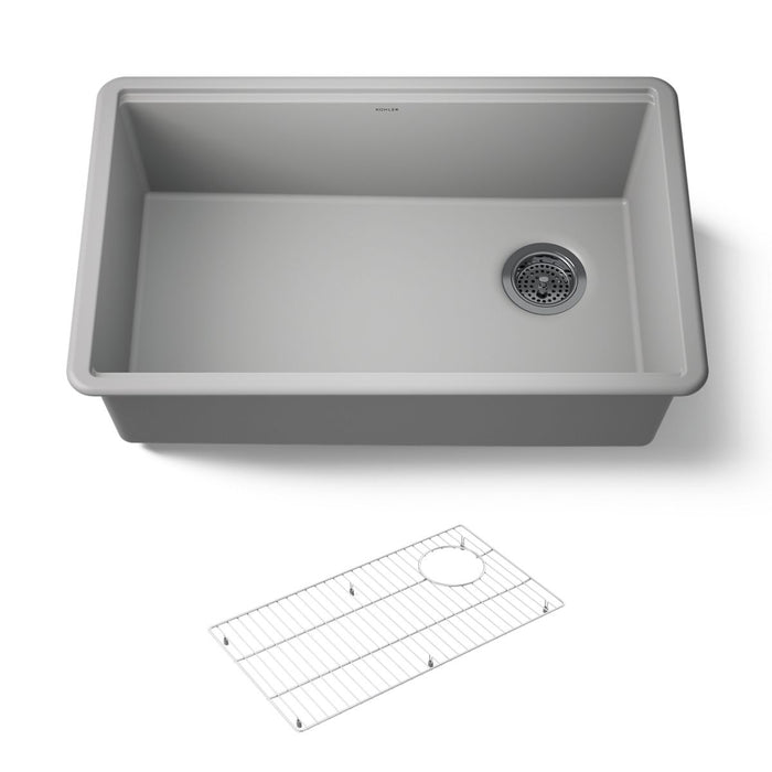 KOHLER K-33712 Billings 29" undermount single-bowl kitchen sink, matte grey - view 5