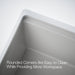 KOHLER K-33712 Billings 29" undermount single-bowl kitchen sink, matte white - view 2
