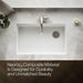 KOHLER K-33712 Billings 29" undermount single-bowl kitchen sink, matte white - view 4