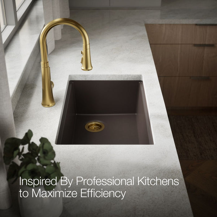 KOHLER K-33712-PC Billings 29" undermount single-bowl workstation kitchen sink