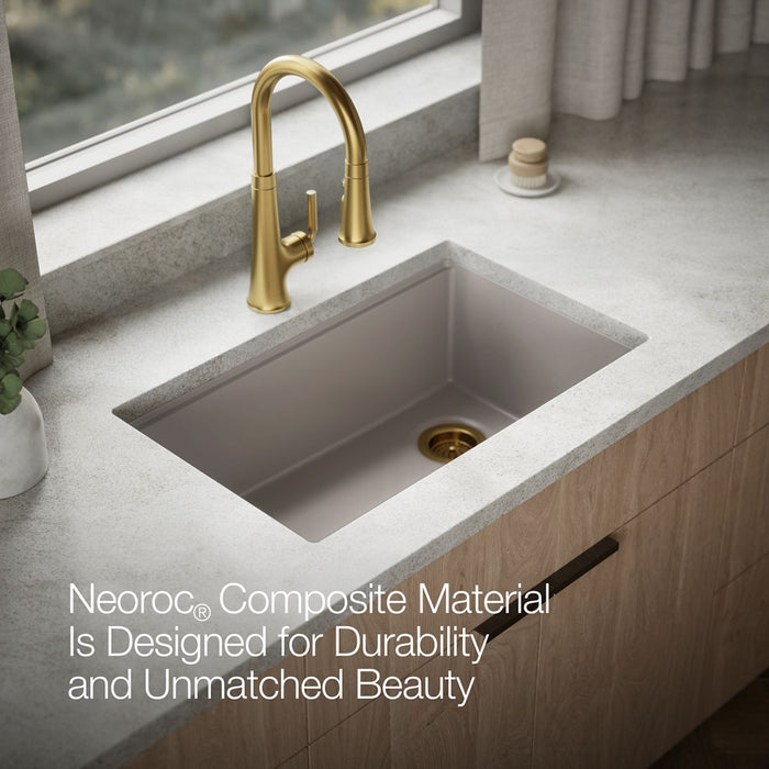 KOHLER K-33712-PC Billings 29" undermount single-bowl workstation kitchen sink