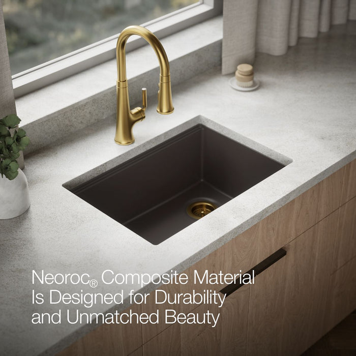 KOHLER K-33713-PC Billings 27" undermount single-bowl workstation kitchen sink