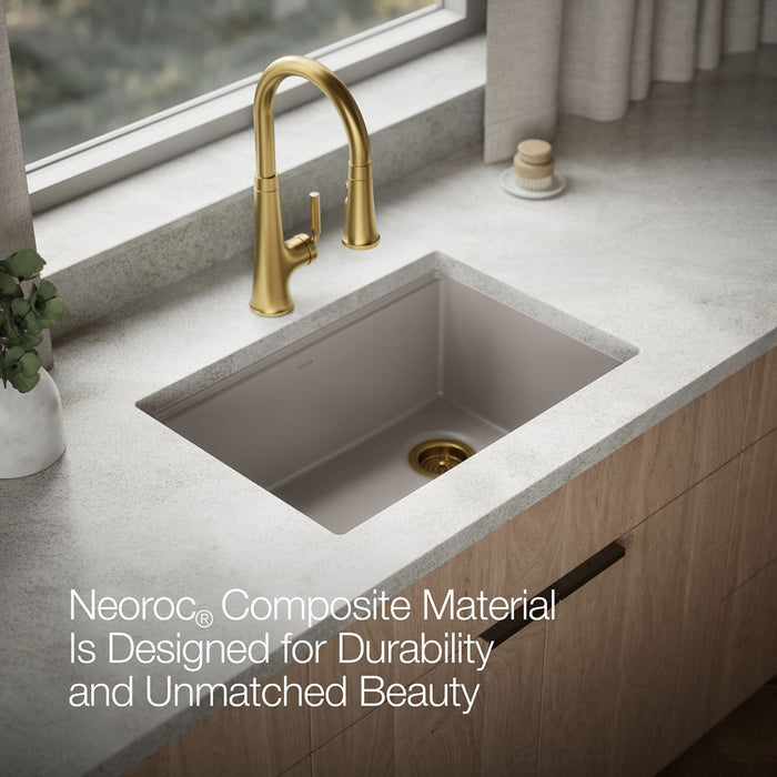 KOHLER K-33713-PC Billings 27" undermount single-bowl workstation kitchen sink