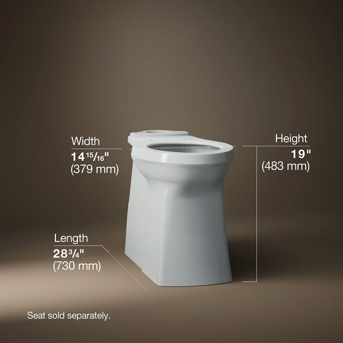 KOHLER K-33812 Corbelle Tall elongated toilet bowl with skirted trapway