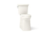 KOHLER K-33813 Corbelle Tall two-piece elongated toilet with skirted trapway, 1.28 gpf, biscuit
