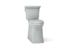 KOHLER K-33813 Corbelle Tall two-piece elongated toilet with skirted trapway, 1.28 gpf, ice grey