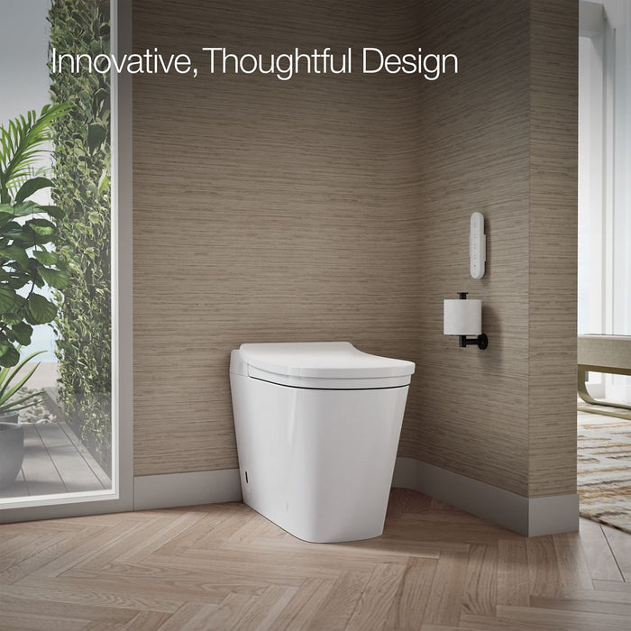KOHLER K-34281-0 Leap+ K-34281 Leap One-piece Elongated Smart Toilet with Front Bidet Wand Technology, Dual-flush