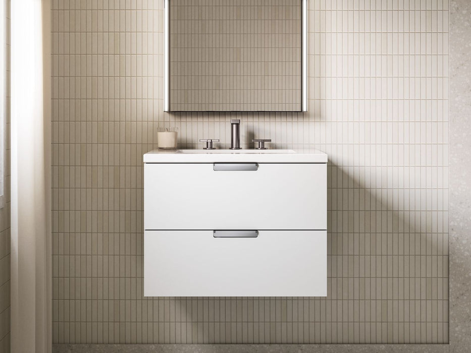 KOHLER K-34653 Maxstow 24" wall-hung bathroom vanity cabinet with sink and quartz top