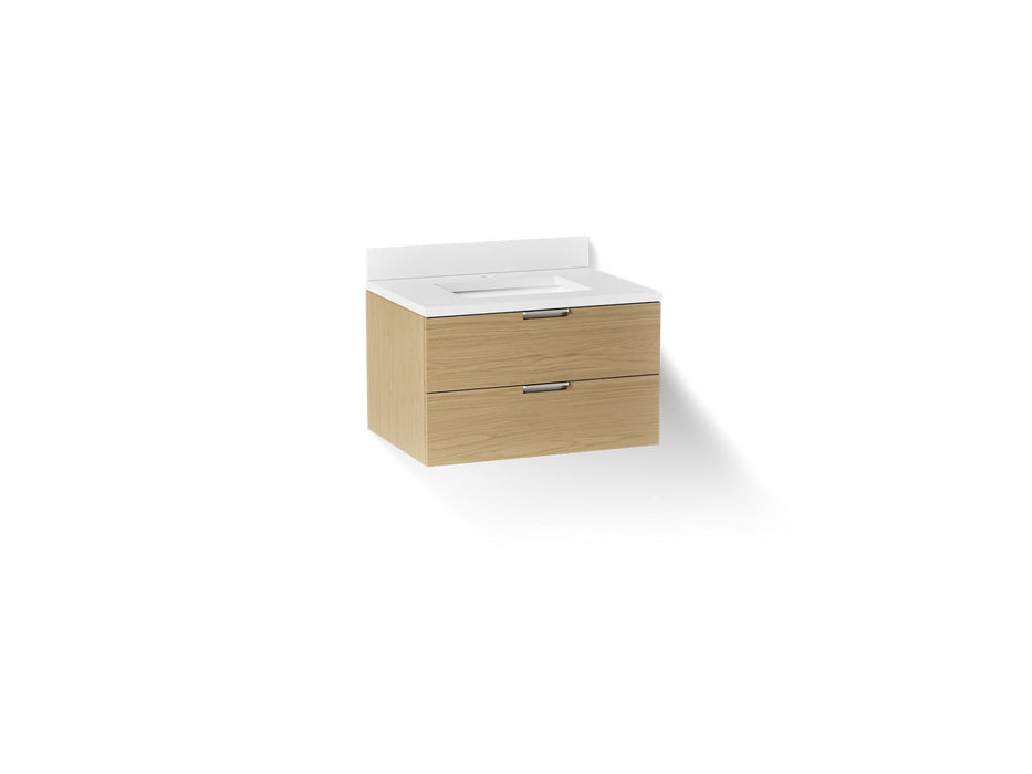 KOHLER K-34654 Maxstow 30" wall-hung bathroom vanity cabinet with sink and quartz top