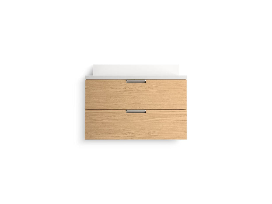 KOHLER K-34654 Maxstow 30" wall-hung bathroom vanity cabinet with sink and quartz top