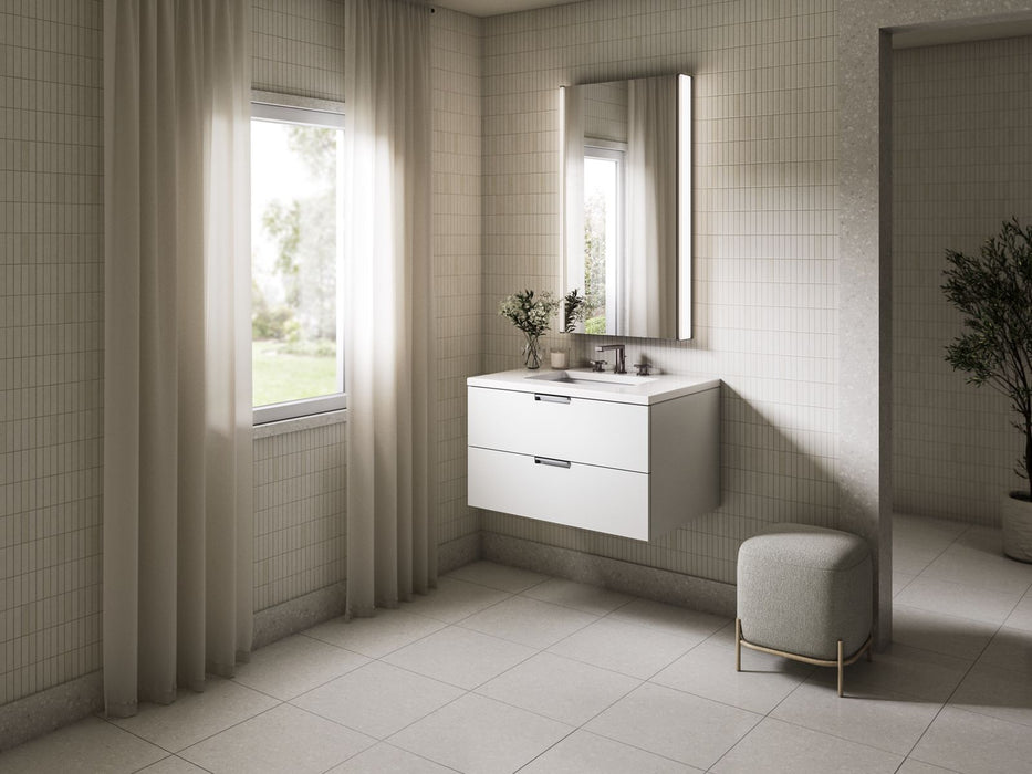 KOHLER K-34654 Maxstow 30" wall-hung bathroom vanity cabinet with sink and quartz top