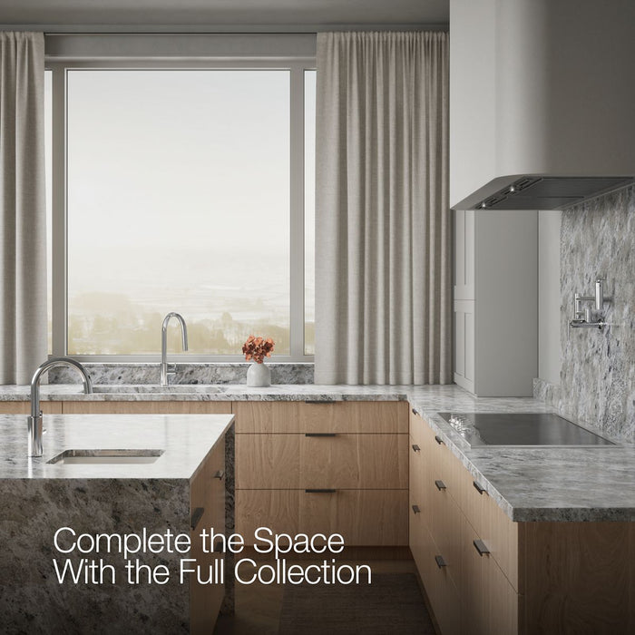 Up to 2 walls & multiple product categories visible, 1-point perspective