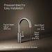 3/4 view of product with dimensions