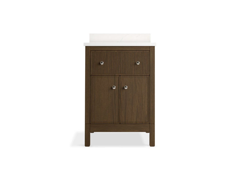 KOHLER K-35018 Malin by Studio McGee 24" bathroom vanity cabinet with sink and quartz top