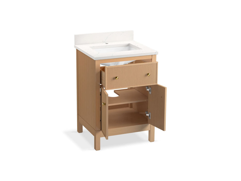 KOHLER K-35018 Malin by Studio McGee 24" bathroom vanity cabinet with sink and quartz top