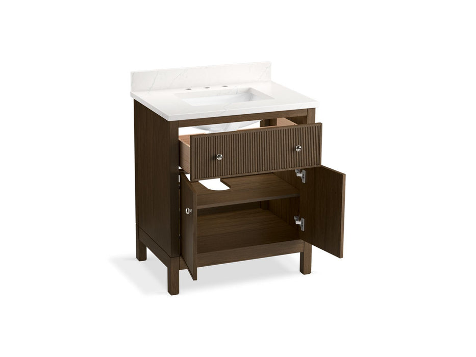 KOHLER K-35019 Malin by Studio McGee 30" bathroom vanity cabinet with sink and quartz top