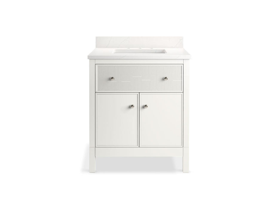 KOHLER K-35019 Malin by Studio McGee 30" bathroom vanity cabinet with sink and quartz top