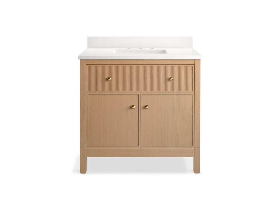 KOHLER K-35020 Malin by Studio McGee 36" bathroom vanity cabinet with sink and quartz top