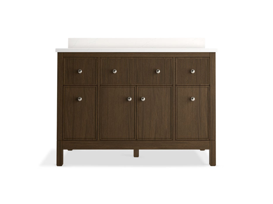 KOHLER K-35021 Malin by Studio McGee 48" bathroom vanity cabinet with sink and quartz top