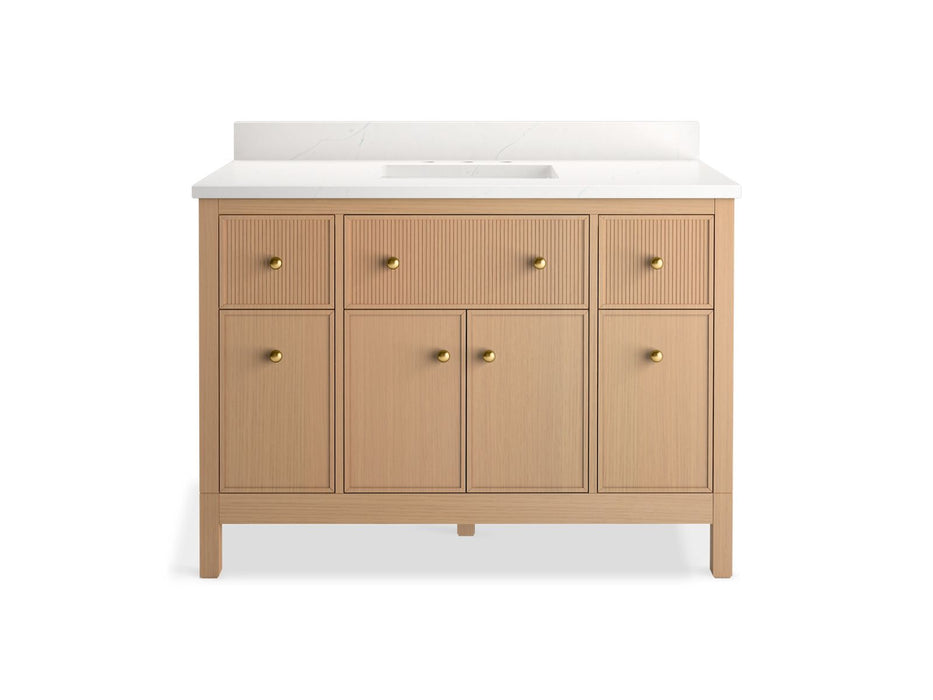 KOHLER K-35021 Malin by Studio McGee 48" bathroom vanity cabinet with sink and quartz top
