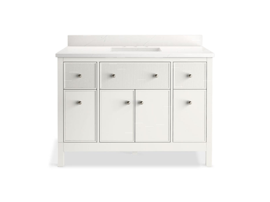 KOHLER K-35021 Malin by Studio McGee 48" bathroom vanity cabinet with sink and quartz top