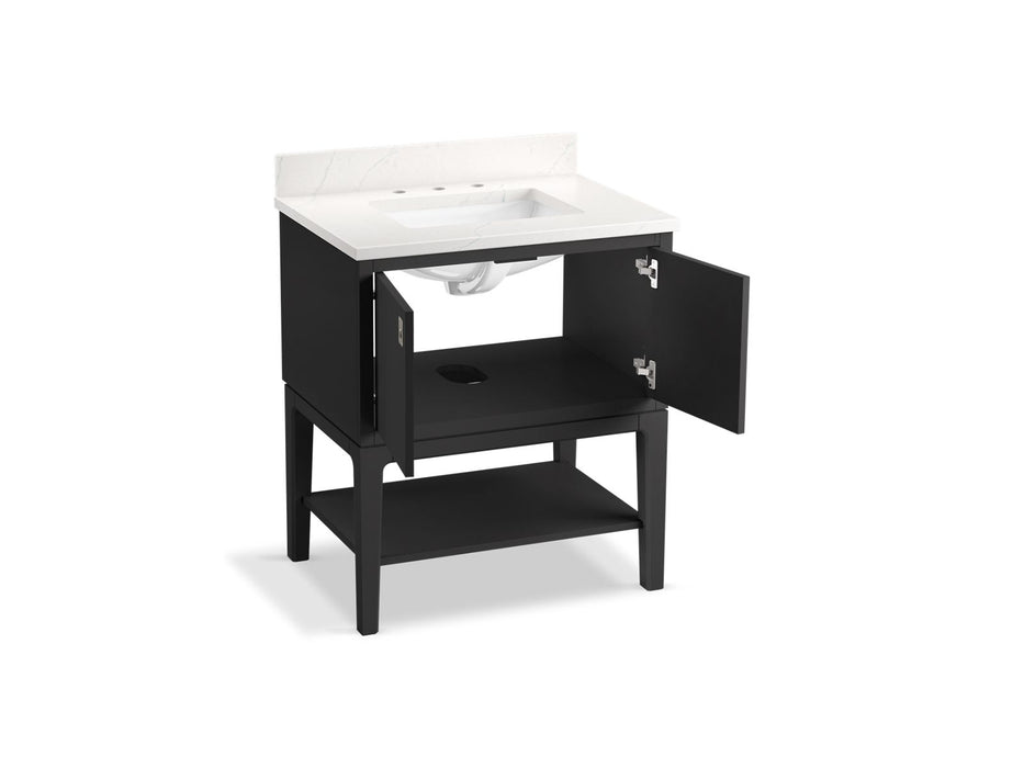 KOHLER K-35025 Seagrove by Studio McGee 30" bathroom vanity cabinet with sink and quartz top
