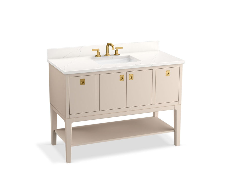 KOHLER K-35027 Seagrove by Studio McGee 48" bathroom vanity cabinet with sink and quartz top