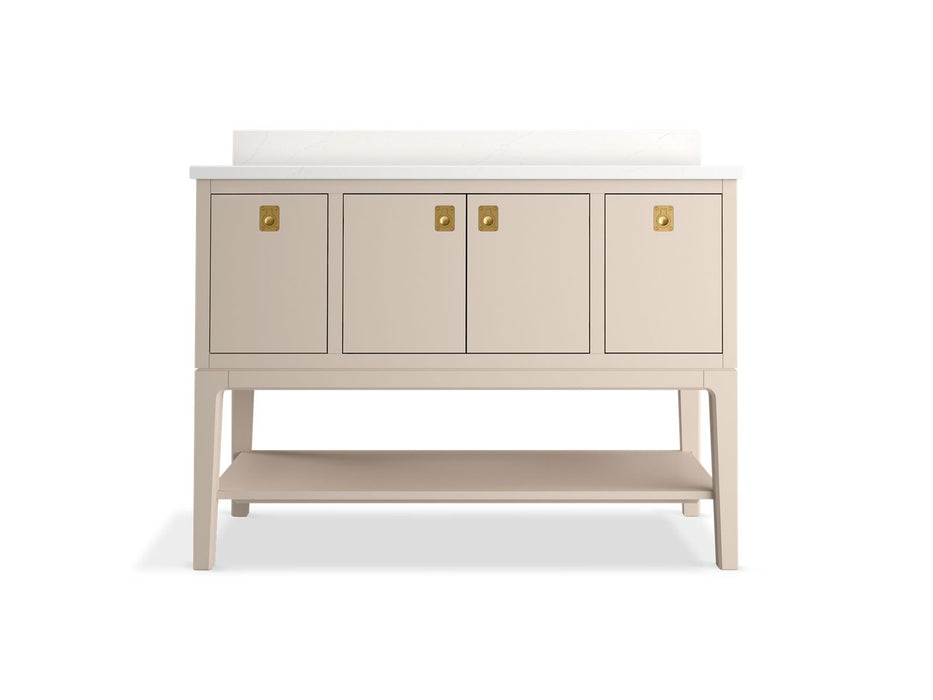 KOHLER K-35027 Seagrove by Studio McGee 48" bathroom vanity cabinet with sink and quartz top