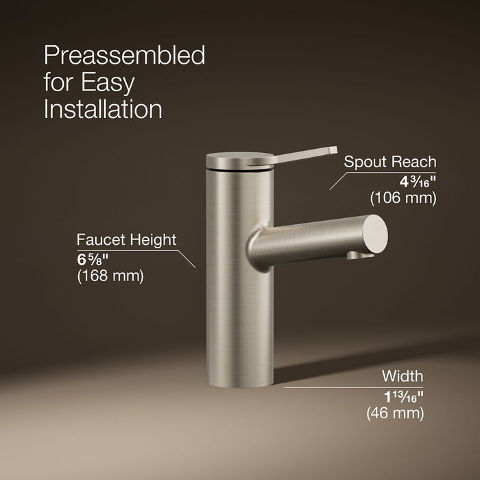 KOHLER K-35048-4 Elate Single-handle bathroom sink faucet, 1.2 gpm