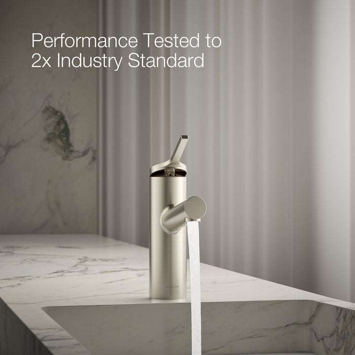 KOHLER K-35048-4K Elate Single-handle bathroom sink faucet, 1.0 gpm, vibrant brushed nickel - view 2