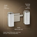 3/4 view of product with dimensions